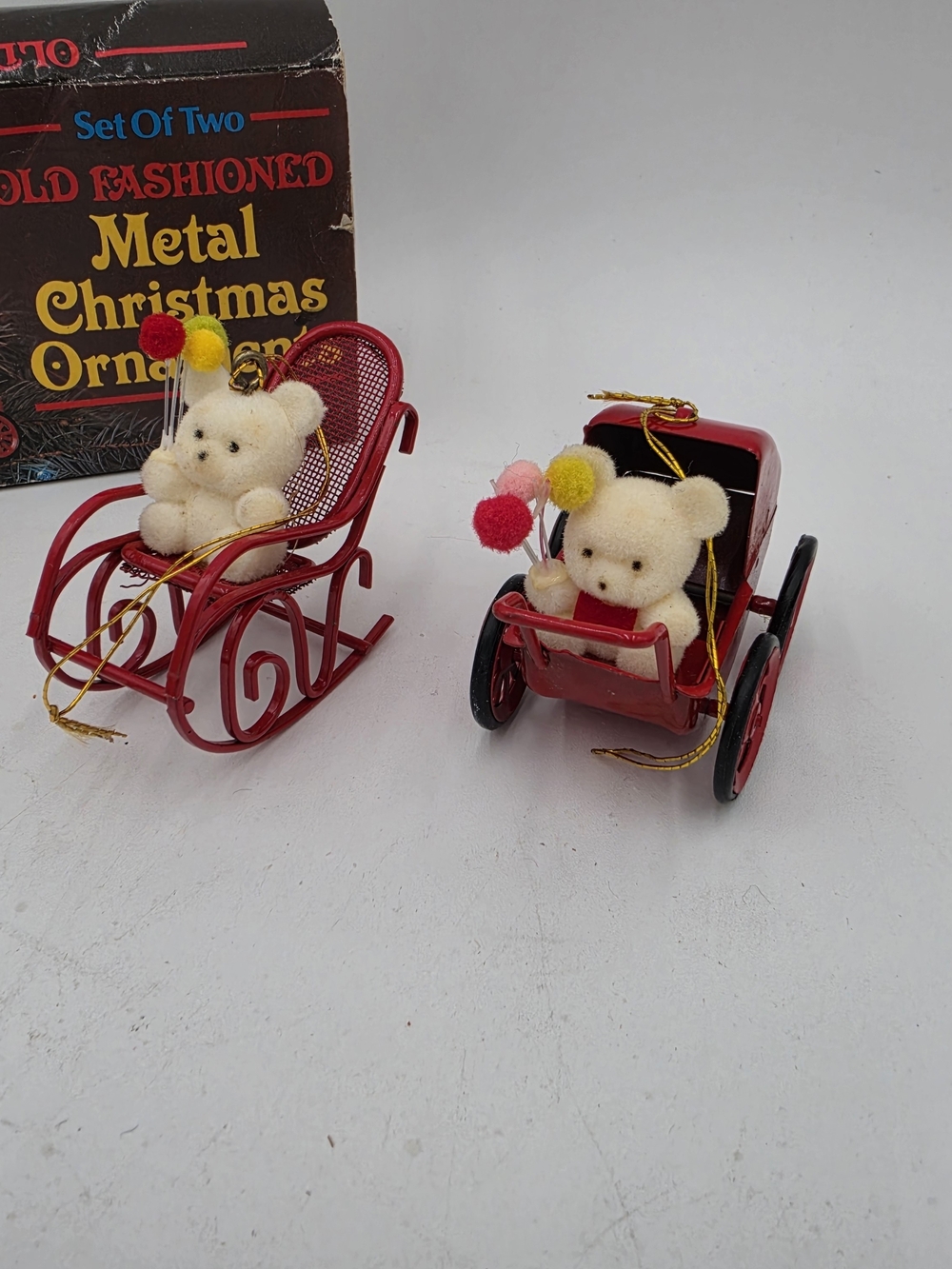 Red Mini Teddy Ornament Set - Kids Toys